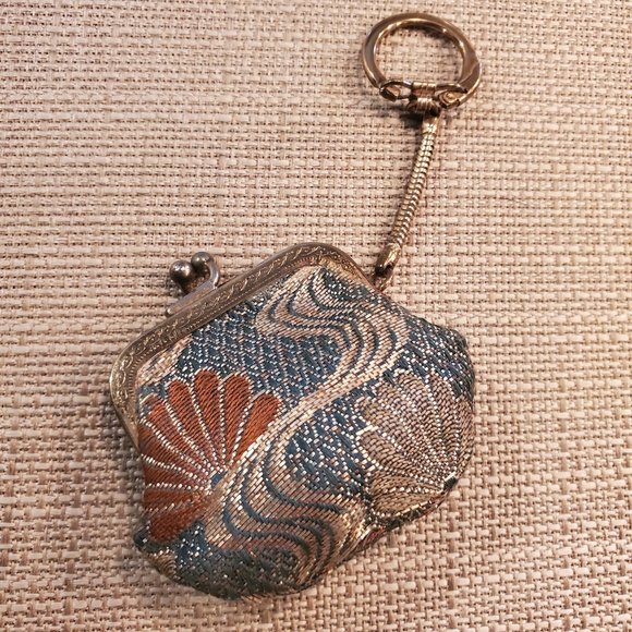Vintage Accessories - Vintage art deco fan coin purse/key ring
